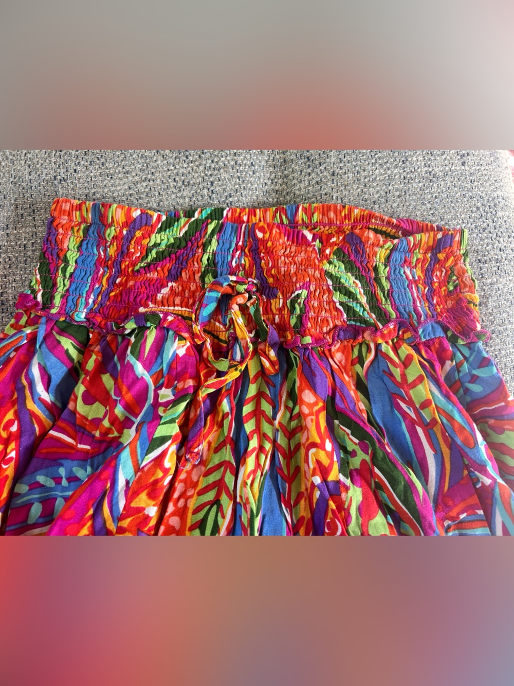 True Destinations Tropical Vibrant Super Wide Leg Palazzo Pants - Picture 4 of 5